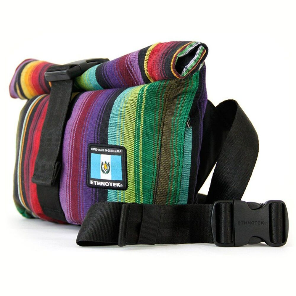 ETHNOTEK CYCLO CROSSBODY GUATEMALA SERAPE STRIPE BAG NWOT HTF
